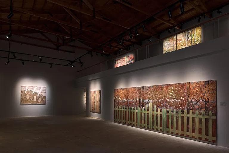 a room with paintings into the Othonian Court